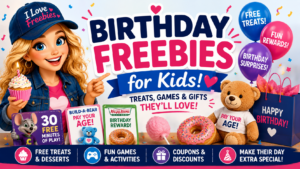 Birthday freebies for kids celebration