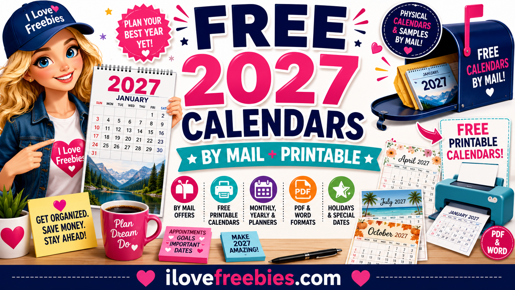 Free 2027 Calendars by Mail & Printable Calendars