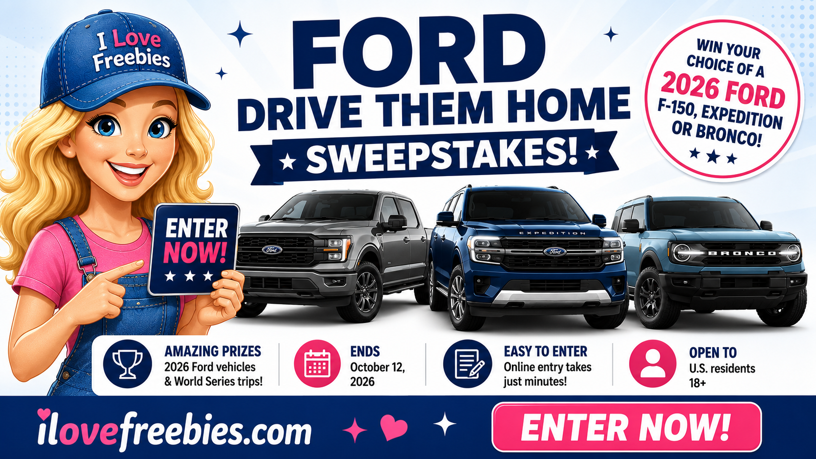 Win a 2026 Ford Vehicle or a Trip to the World Series