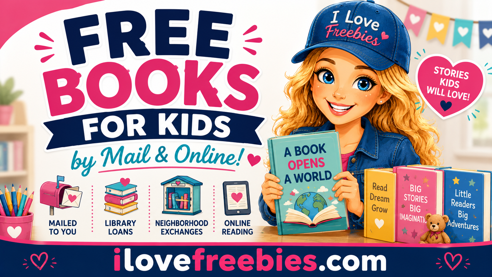Free Books for Kids by Mail and Online: 8 Best Sources
