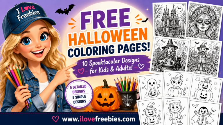 Free Halloween Coloring Pages – 10 Printable Designs