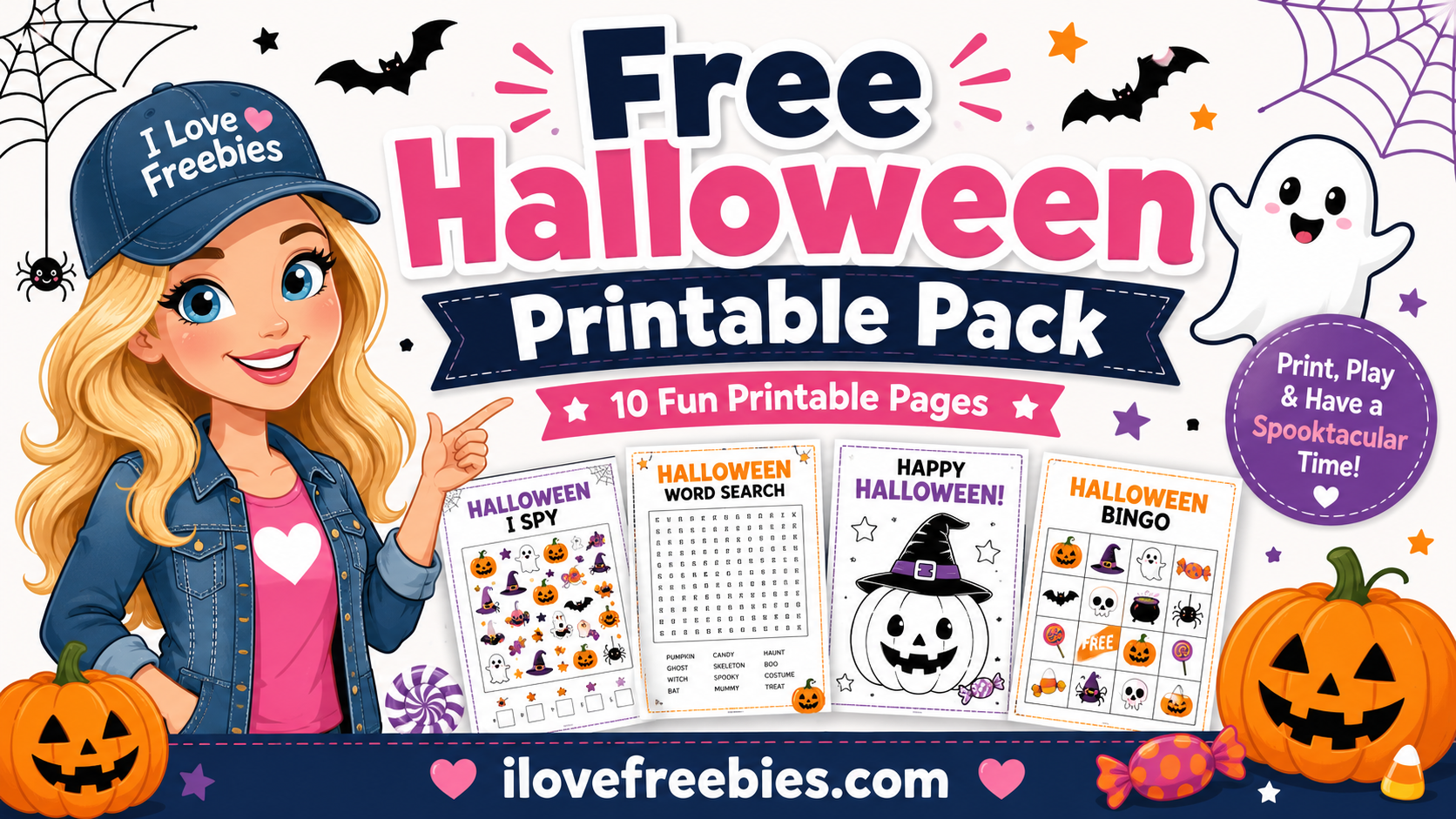 Free Halloween Printable Pack: 10 Fun Pages for Kids