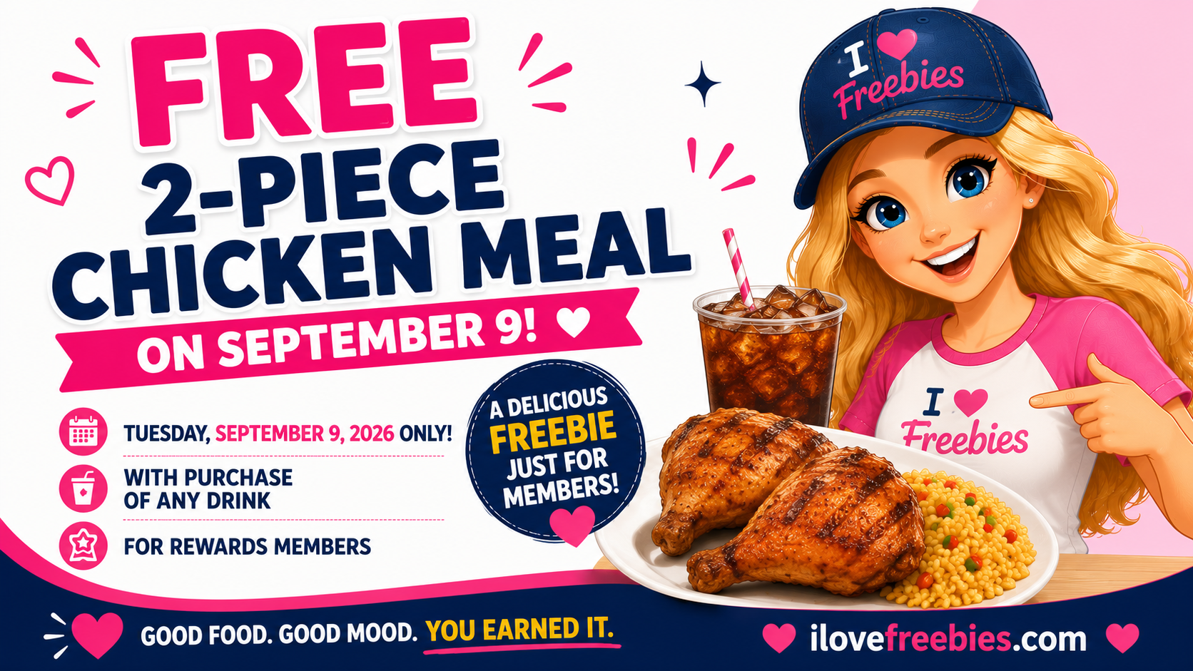 Free 2-Piece Chicken Meal