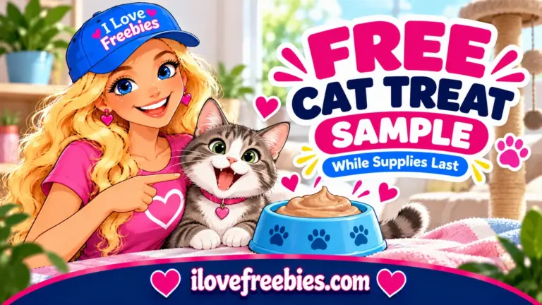Free cat treat sample while supplies last